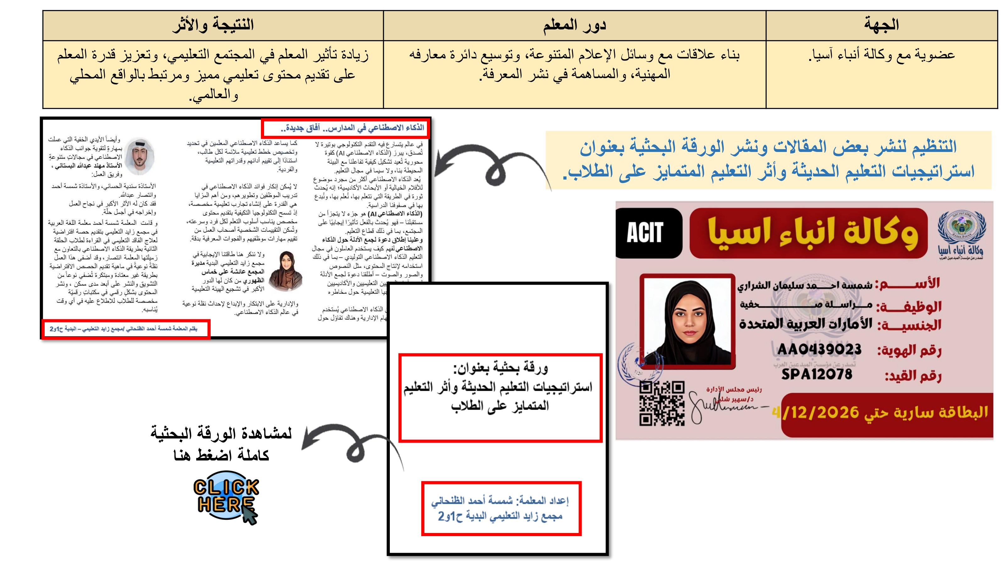 بطاقة العضوية مع وكالة أنباء آسيا